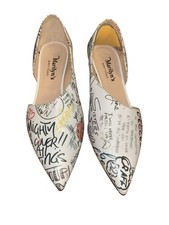 Marilyns by Bottega23 White Grafitti Side Cut Out Heels Size 39