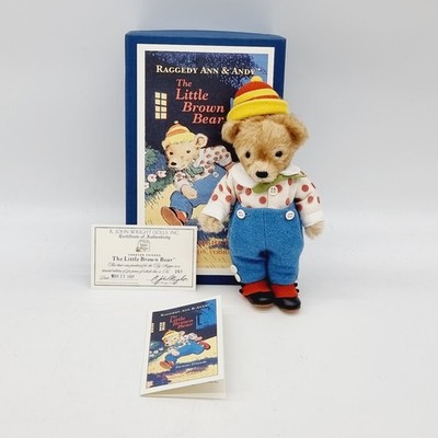 R. John Wright Little Brown Bear Raggedy Ann TM limitiert 350 aus 2007 19 cm