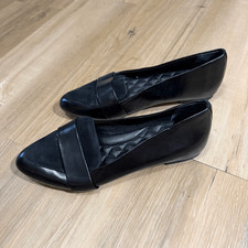 Birdies The Sparrow Pointed Toe Flats Suede Loafers Black Sz 9 Quiet Luxury Chic