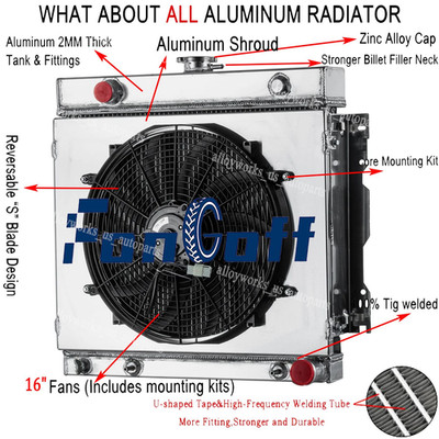 Fit 1975-1979 1977 Dodge D/W 100 150 200 Pickup TRUCK 3 Core Radiator Shroud Fan