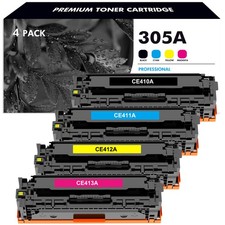 4PK Toner Compatible With HP 305A CE410A Set Laserjet Pro 400 M451dn MFP M475dn
