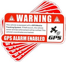 GPS Tracking Sticker Set, Anti-Theft Car Vehicle Stickers with GPS Tracking Warn