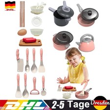 28tlg Küchenspielzeug Kinderküche,Topfset Zubehör Kochgeschirr Set für Kinder DE
