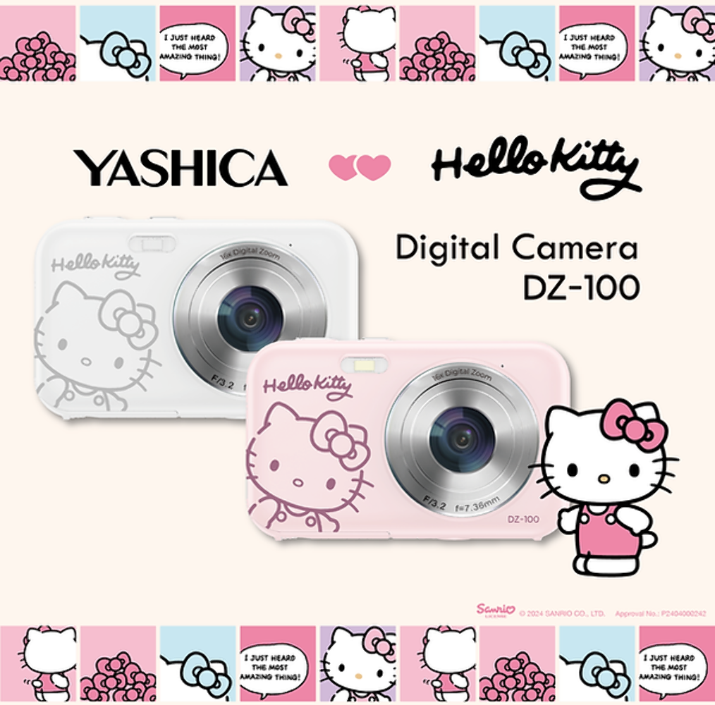 【新品】YASHICA Hello Kitty Digital DZ-100 YASHICA x Hello Kitty DZ100 Digital Camera 30MP 1080P HD Y2K Retro