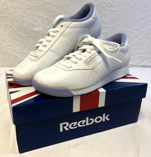 Zapato de tenis clásico REEBOK Princess 2-79086 blanco/púrpura para mujer talla 7 de EE. UU.