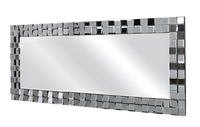 Grauer Spiegel Aus Glas Modern Eleganter Wohnstil