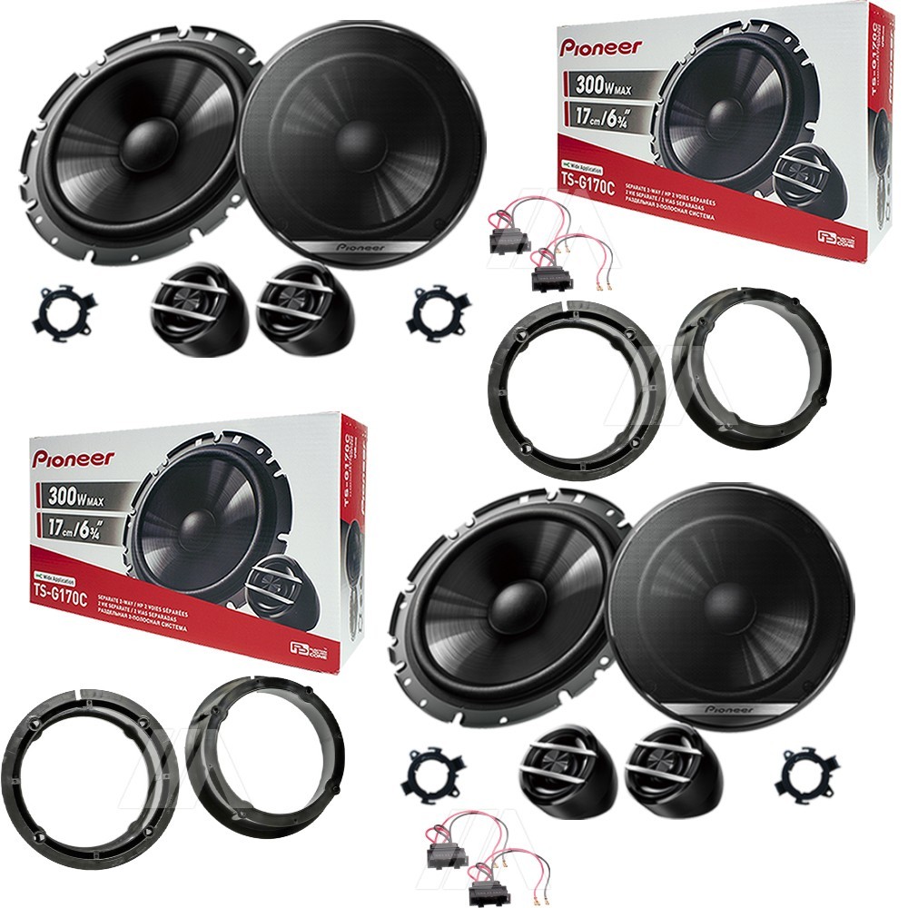 Kit 8 Casse Pioneer per VW Golf 4 | Altoparlanti Anteriori e Posteriori