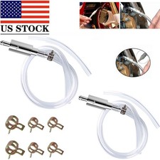 2 Set Brake Bleeder Hose One Way Check Valve Tube Bleeding Tool Kit Silver - Us 2 Set Brake Bleeder Hose One Way Check Valve Tube Bleeding Tool Kit Silver - Us
