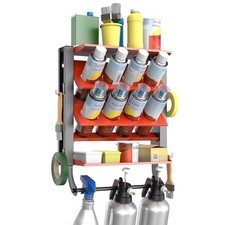 Spray Can Holder Rack, Heavy Duty Steel Wall Mounted Spray Bottle Holder, Gar...
