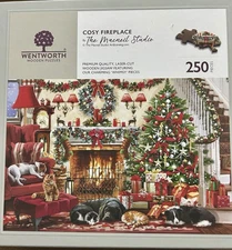 Wentworth Wooden Jigsaw Puzzle 250 Cozy Fireplace complete- Excellent Condition