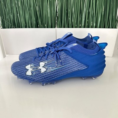 Under Armour Blur Smoke 2.0 MC Suede Mens Football Cleats Royal Blue Size 12.5