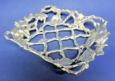 Arthur Court 2001 Butterfly Design Casserole Holder Handled 11" Square 8" Inside