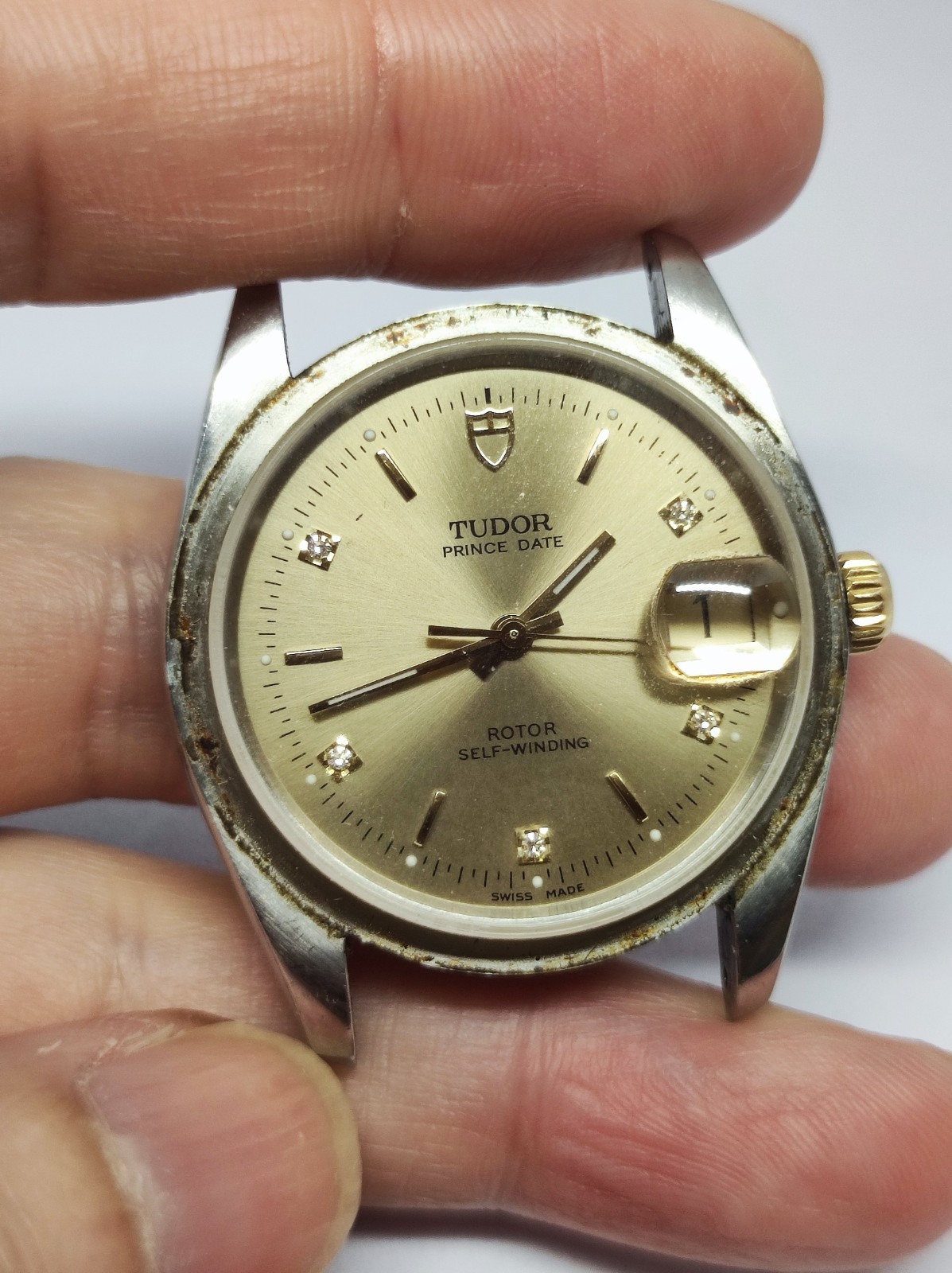 Tudor 74033 Diamond OysterDate Automatic Watch Parts  - Read Description #1329