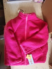 Cat Jack XS 4/5 Kids Fleece Zip-Up Jacket Hot Pink