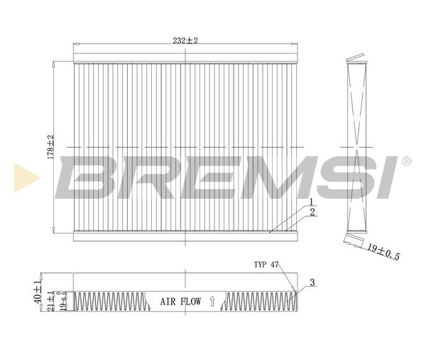 FILTER CABIN AIR FC0091 FOR FIAT BRAVO/II STILO/VAN/Multi/Wagon LANCIA 1.7L 4cyl - Image 5