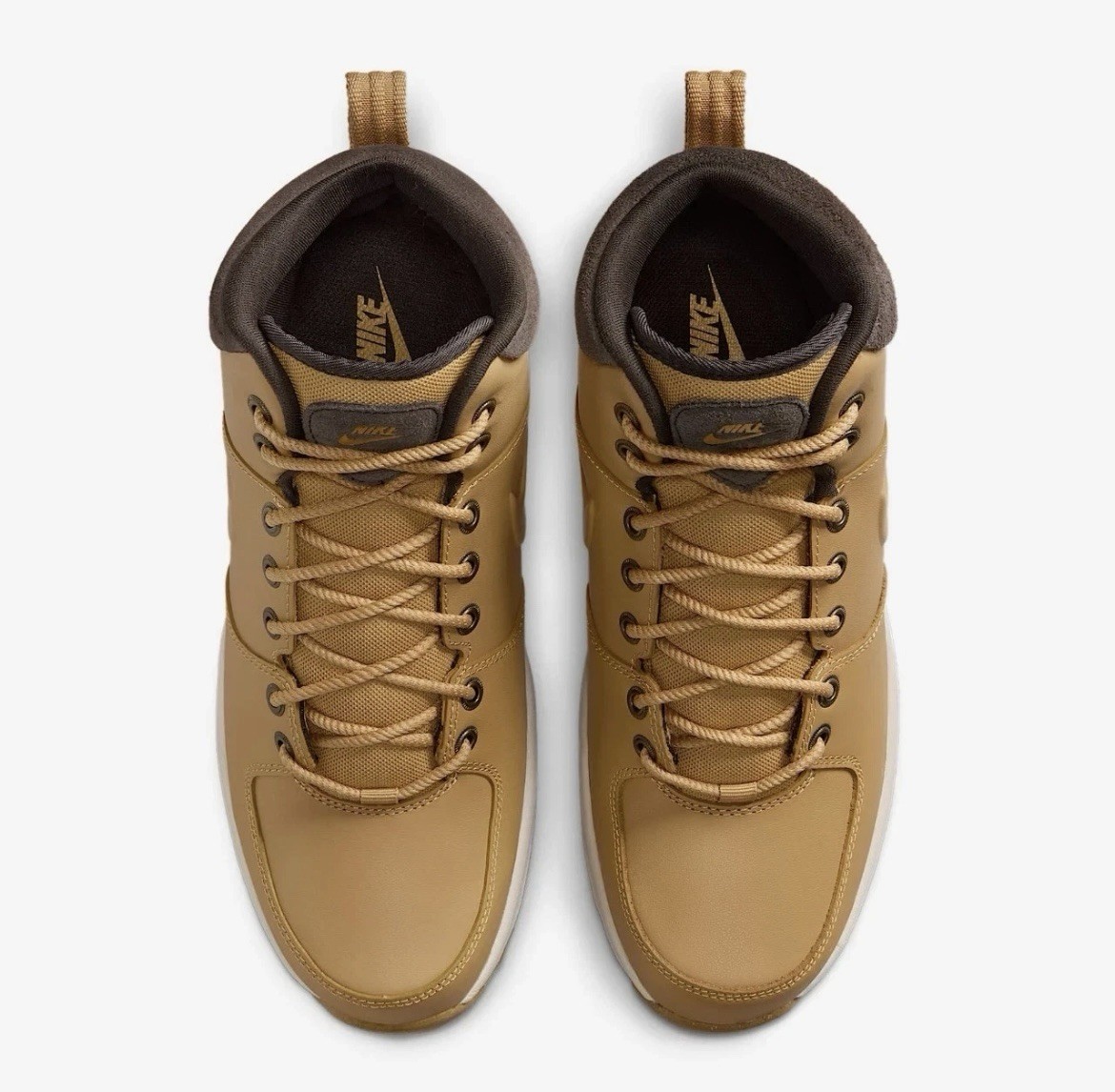 Nike Manoa Leather Boots Water Resistant Wheat Tan HF7095-700 Men's Multi Size