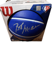 BOB MCADOO Signed Wilson NBA City Edition Blue Basketball JSA WITNESSED WA524680