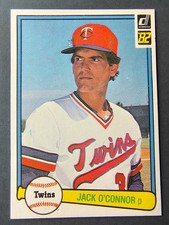 1982 Donruss - Jack O'Connor #539 (RC) - Minnesota Twins - NM