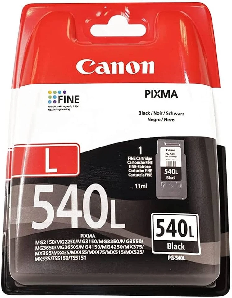 Canon PG-540L Cartouche d'encre Noire authentique (TVA incluse) - Photo 1/1