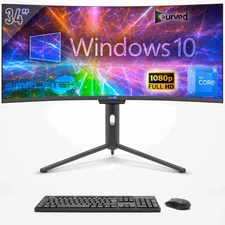 PC All In One Core I5 12Th 34" Win10 8GB 120GB Curved FHD Gaming Graphics