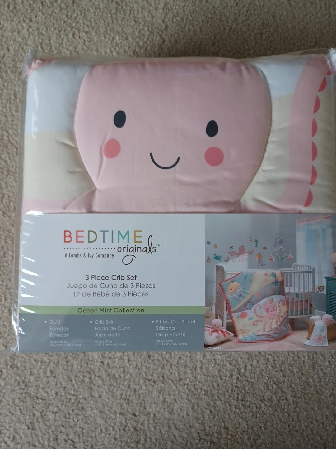 A Lambs & Ivy 3 Piece Crib Set Ocean Mist Collection Bedtime Originals
Opens in a new window or tab