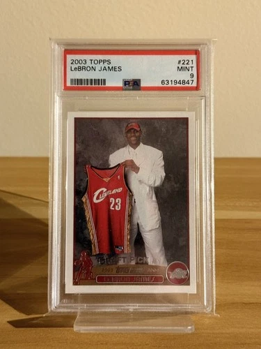2003 Topps NBA LeBron James #221 Rookie Card PSA 9 Mint Cleveland Cavaliers