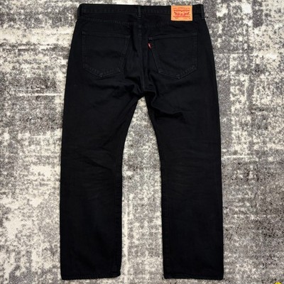 LEVIS 501 Herren Jeans Hose W36 L30 Regular Straight Schwarz Denim