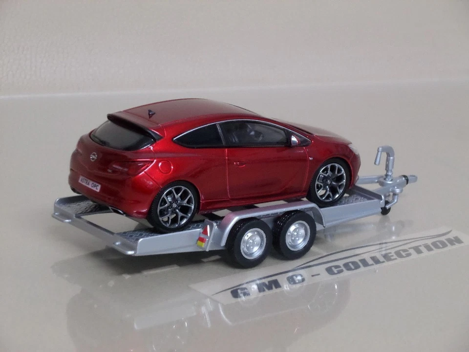 CARRELLO PORTA AUTO CAR TRANSPORTER TRAiLER + PEDANE IXO 1/43 (AUTO NON INCLUSA) - Immagine 2 di 4