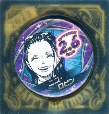 Nico Robin Birthday Can Badge 2023 One Piece Anime Character Collectible  Nico