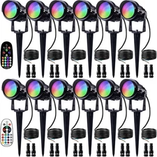 RGB Halloween Low Voltage Landscape Lights Color Changing 12W Landscape Light...