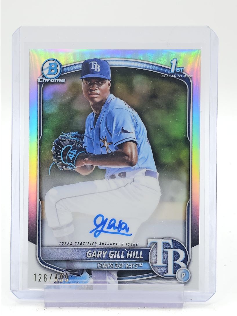 GARY GILL HILL 2025 BOWMAN CHROME 1ST AUTOGRAPH REFRACTOR AUTO /499 Q4920