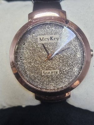 MCY KCY Designer Ladies Watch. Bedazzled face with faceted crystal. UNIQUE!!