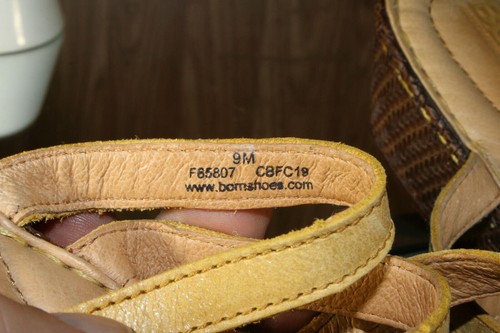 born strappy sandals butter nut tan f85807 C8FC19 Womens 9M - Imagen 10 de 12