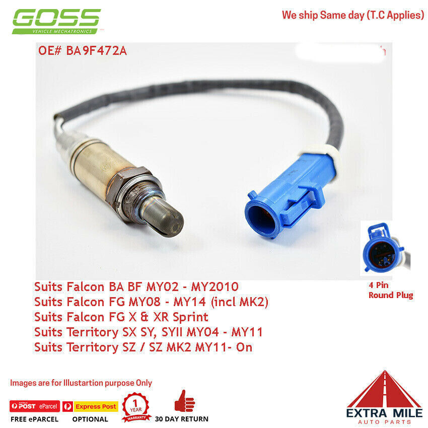 2 x Post-Cat o2 Oxygen Sensors for Ford Falcon FG 5.4 Rear 2 x Post-Cat o2 Oxygen Sensors for Ford Falcon FG 5.4 Rear
