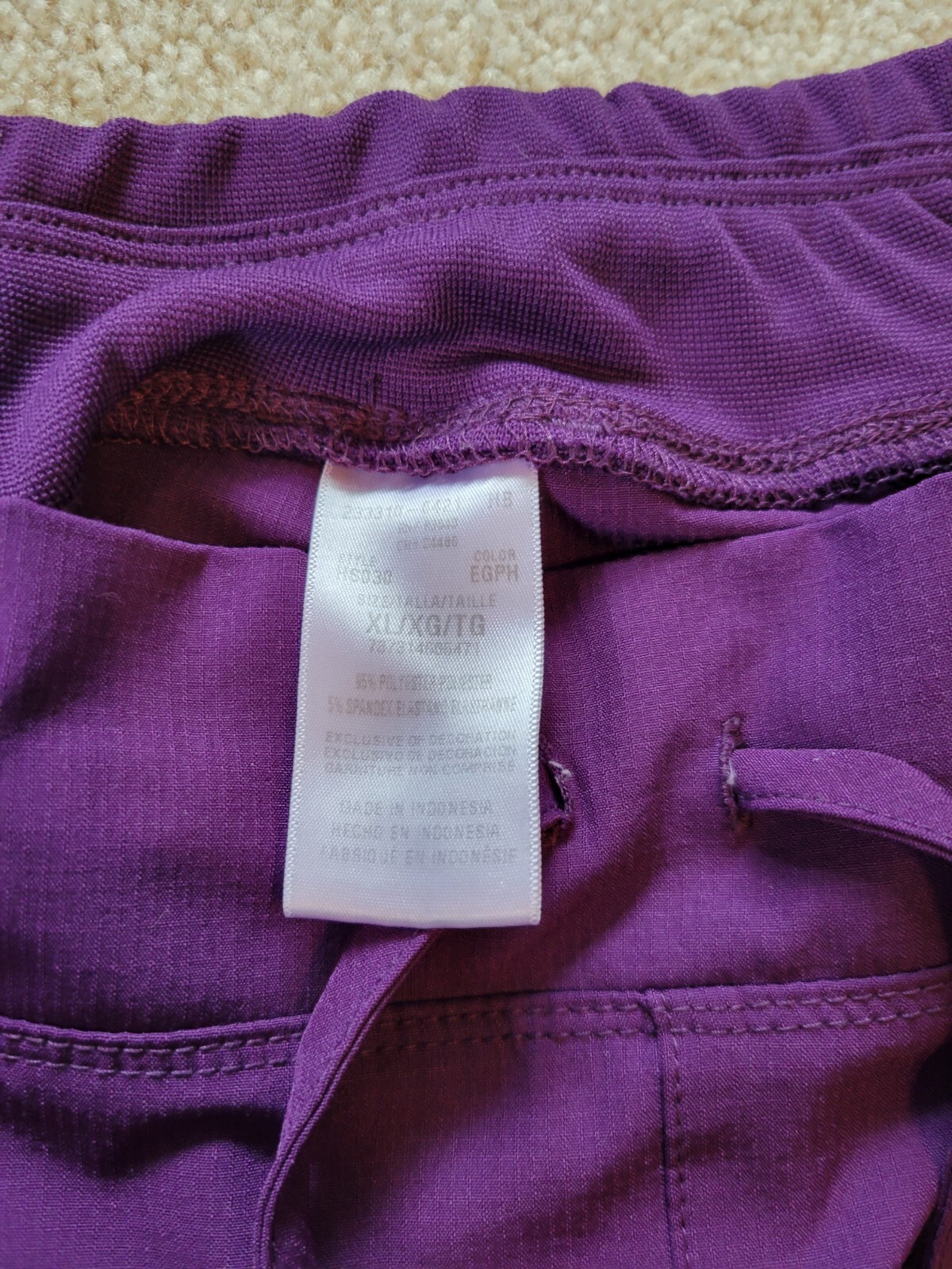 Heart Soul Jogger Scrub Pants Purple Eggplant Women's XL 2301 eBay
