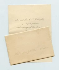 1899 Wedding Invitation - WILLOUGHBY Family dau - Macon, Illinois  