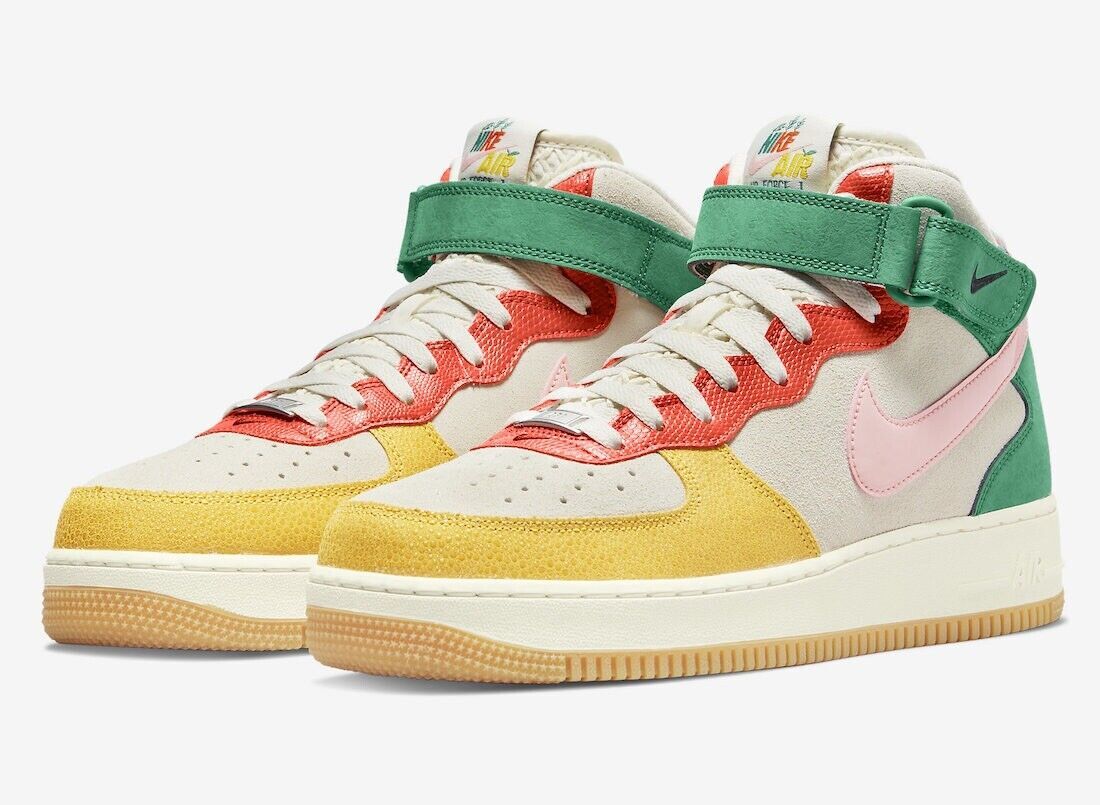 Nike Air Force 1 Mid Coconut Milk Vivid Sulfer Rush Orange Sneakers Men Size 12 Men main image 4