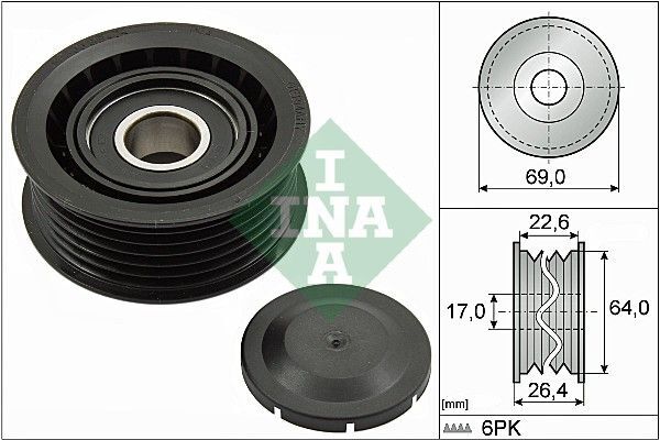 Ina 532 0160 10 Umlenk-/FüHrungsrolle, Keilrippenriemen FüR Audi Chrysler-image