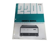 McIntosh MC 2200 Power Amplifier Owner's Manual