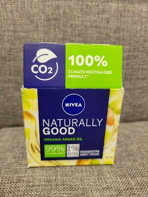 NIVEA Naturally Good Organic REGENERATING NIGHT CREAM + ORGANIC ARGAN OIL 50ml