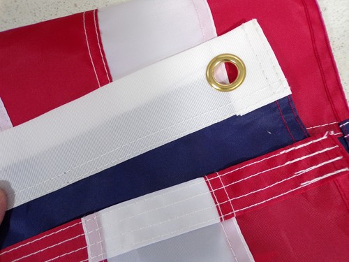 USA American Flag 36"x60" Heavy Duty Nylon Sewn Stripes Embroidered Stars E23 - Picture 6 of 10