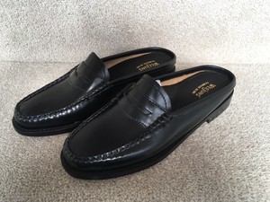 black backless shoes