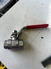 1/4" Ball Valve Full Port, 316 Stainless Steel, 2-Piece 1000 WOG, 2Pack