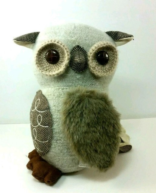 Hobby Lobby Owl Plush Stuffed Animal 12 Inch Bean Bag Bottom 2013 | eBay