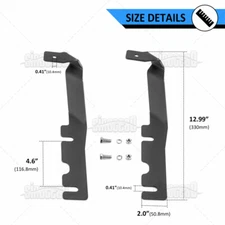 2PCS Hood Hinge Ditch Light Mounts Brackets for Ram 1500 2019-2024