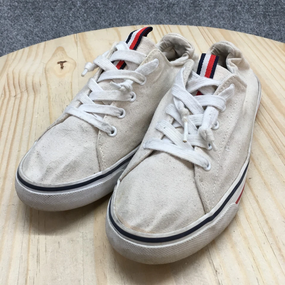 Tommy Hilfiger Zapatos Mujer 8 M Twolisia Informales Tenis Blancos Parte Superior Baja Con Cordones Foto 3 de 4