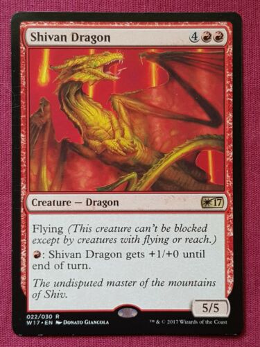 Magic The Gathering WELCOME DECK 2017 SHIVAN DRAGON red card MTG - Picture 1 of 2