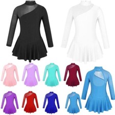 Kids Girls Dress Cutout Back Leotard Ballet Bodysuit Solid Rompers Stage Yoga