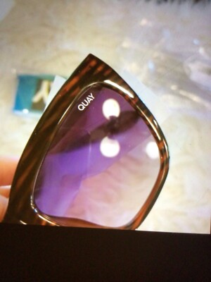 NEW! Quay For Keeps rare espresso striped sunglasses | eBay display picture 1