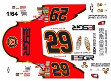  29 Kevin Harvick ESGR 2004 1/64th HO Scale Slot Car Waterslide Decals